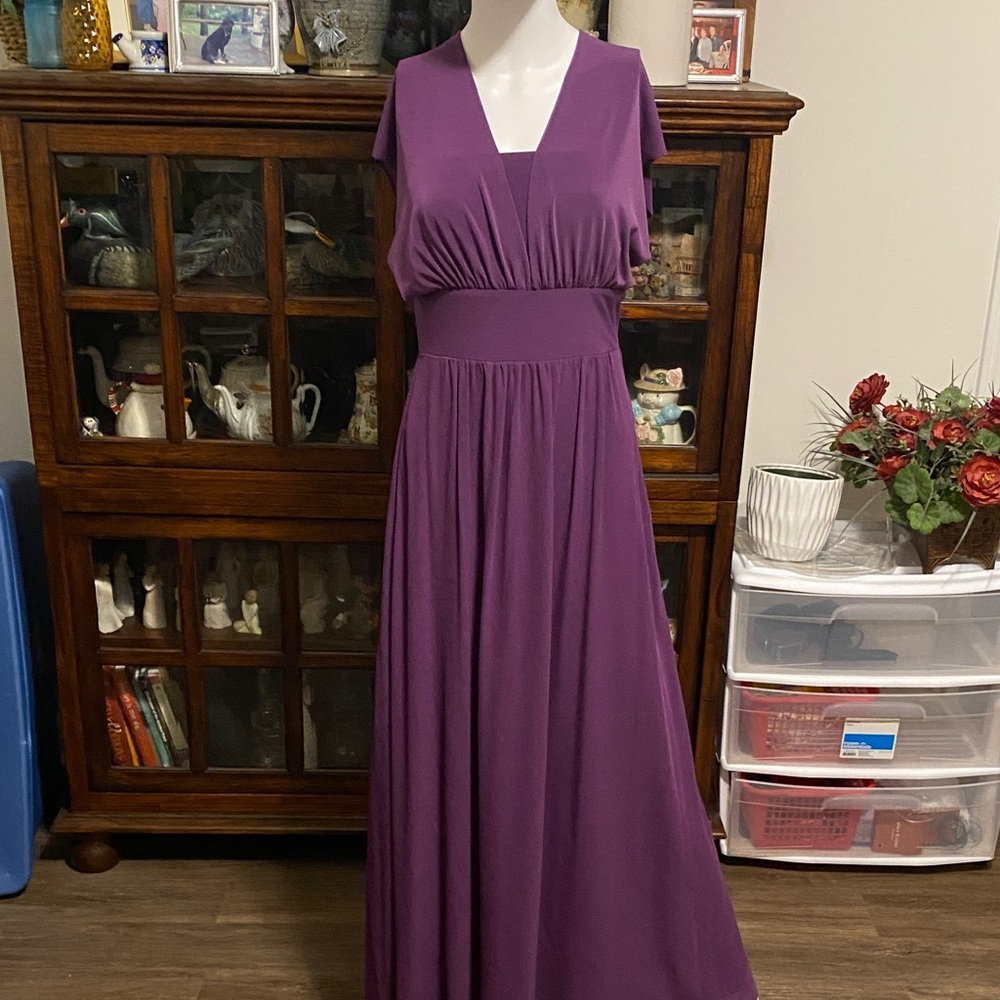White House Black Market Purple Maxi Dress